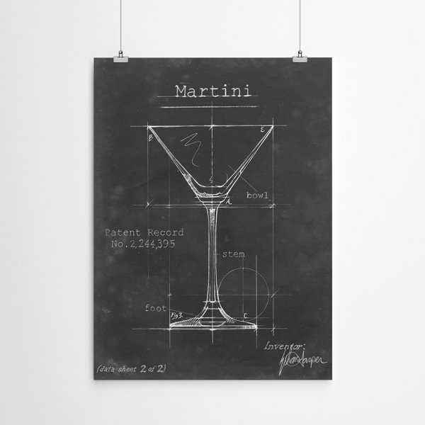 Borough Wharf Arnegard Barware Blueprint V by Ethan Harper Unframed